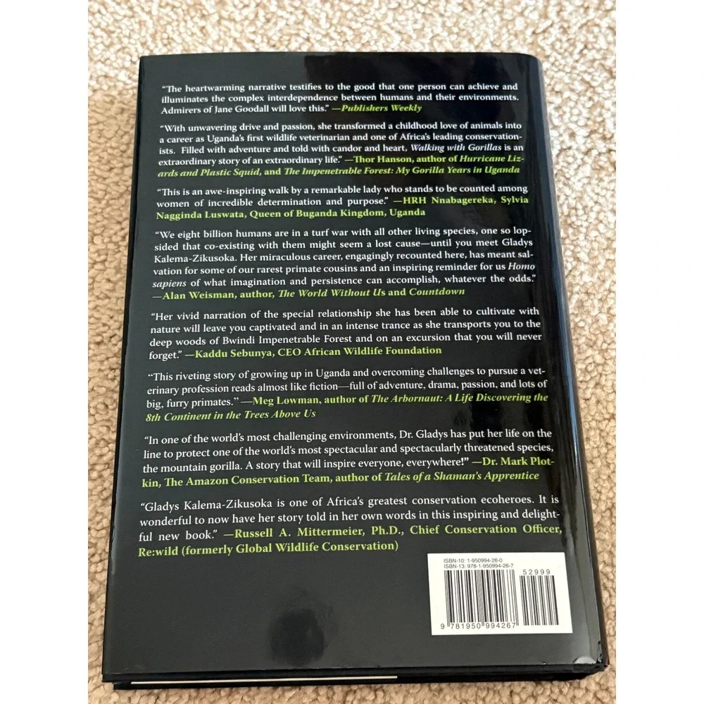 Walking With Gorillas Dr Gladys Kalema-Zikusoka Jane Goodall 2023 Inscribed